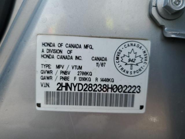 2008 Acura Mdx VIN: 2HNYD28238H002223 Lot: 59872934