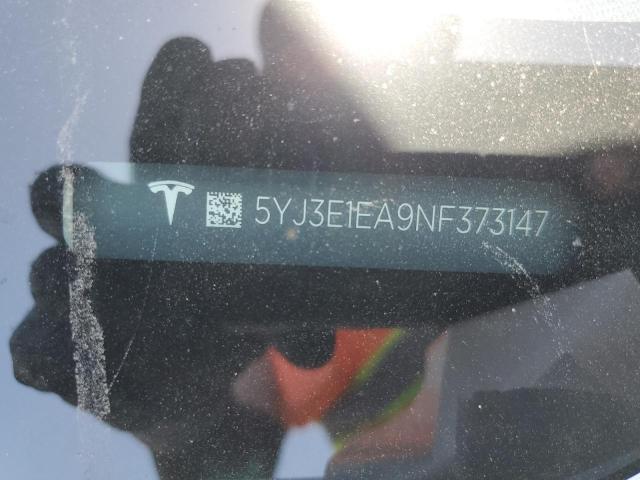 2022 Tesla Model 3 VIN: 5YJ3E1EA9NF373147 Lot: 60871714