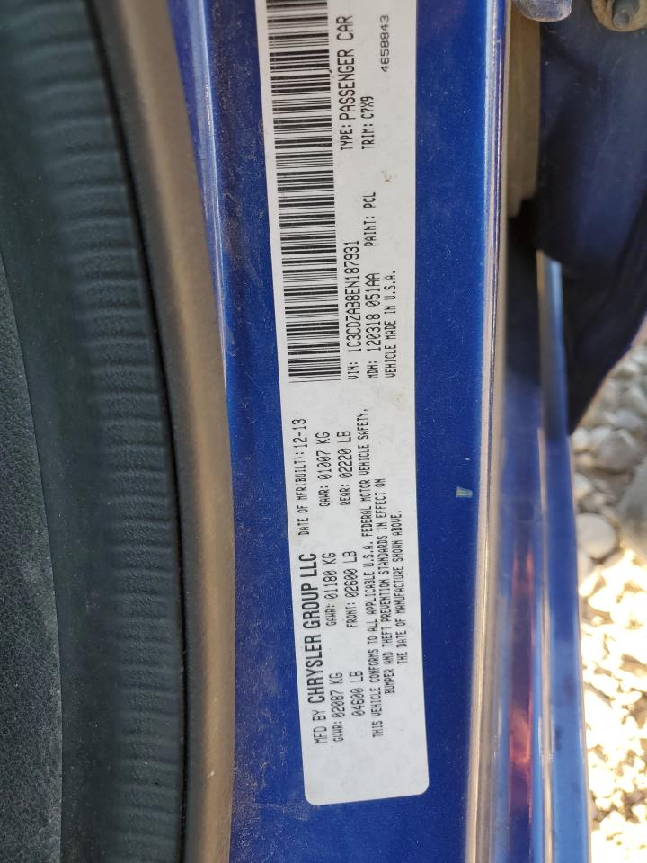 1C3CDZAB8EN187931 2014 Dodge Avenger Se