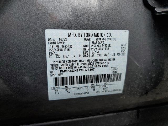 2023 Ford Explorer Xlt VIN: 1FMSK8DH8PGB28307 Lot: 57577294