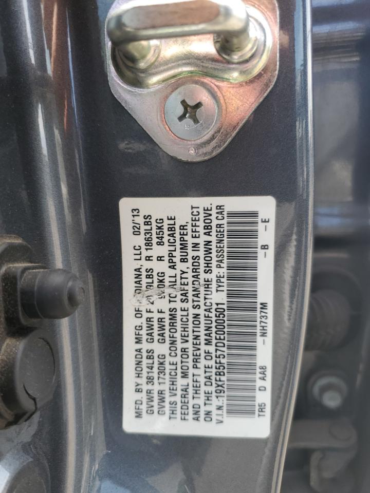 19XFB5F57DE000501 2013 Honda Civic Natural Gas