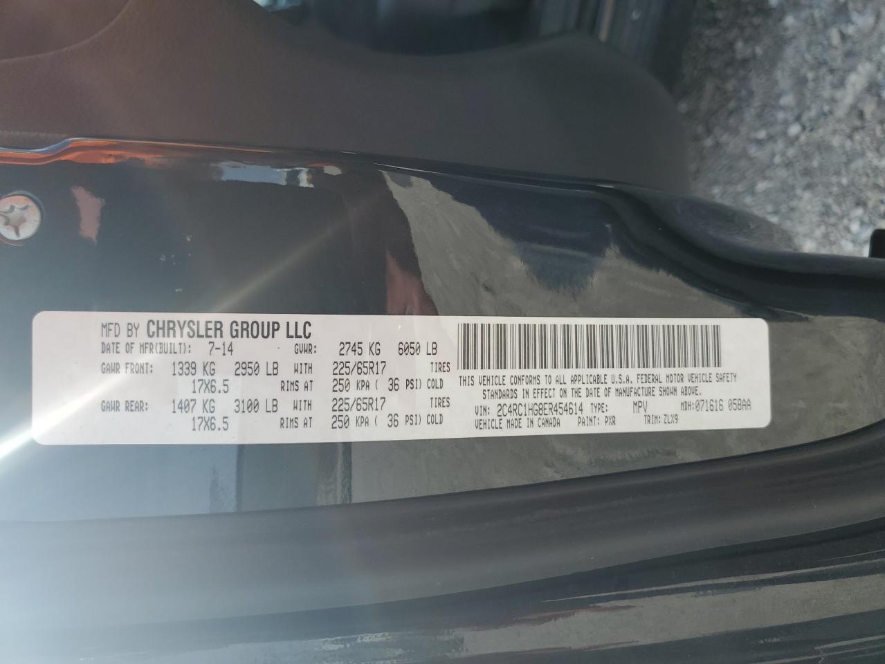 2C4RC1HG8ER454614 2014 Chrysler Town & Country S