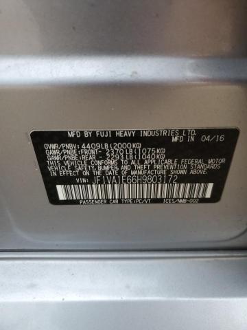 2017 Subaru Wrx Premium VIN: JF1VA1E66H9803172 Lot: 59431224