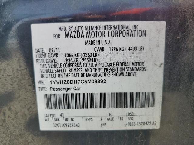 2012 Mazda 6 I VIN: 1YVHZ8DH7C5M08892 Lot: 56934724