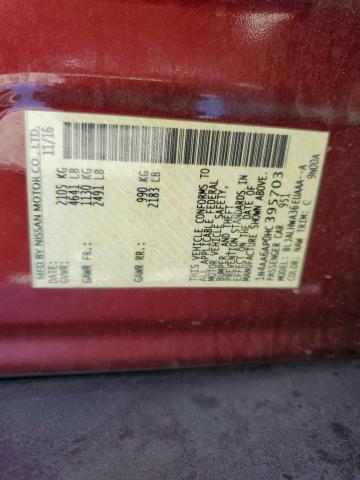 2017 Nissan Maxima 3.5S VIN: 1N4AA6AP0HC395703 Lot: 57701194