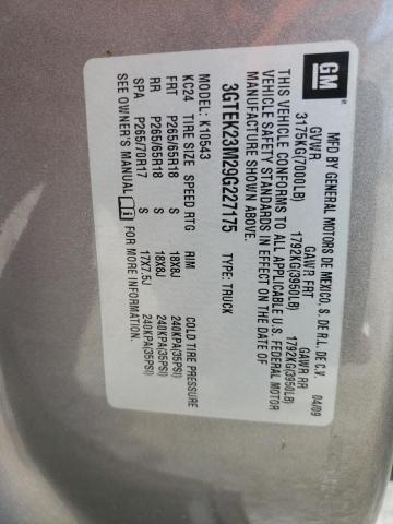 2009 GMC Sierra K1500 Sle VIN: 3GTEK23M29G227175 Lot: 57813114