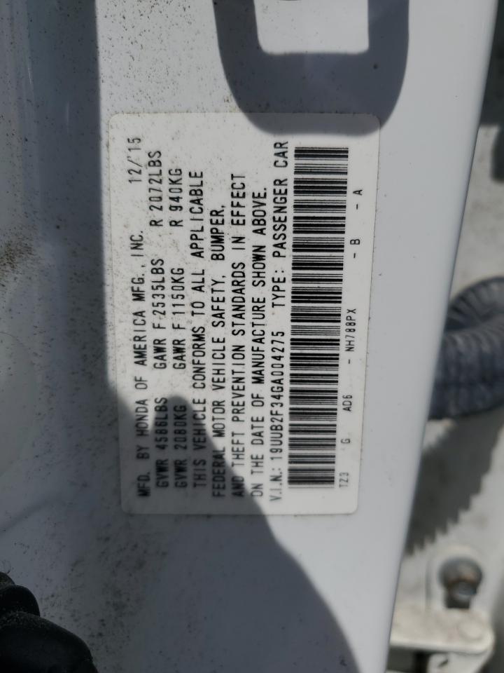 19UUB2F34GA004275 2016 Acura Tlx