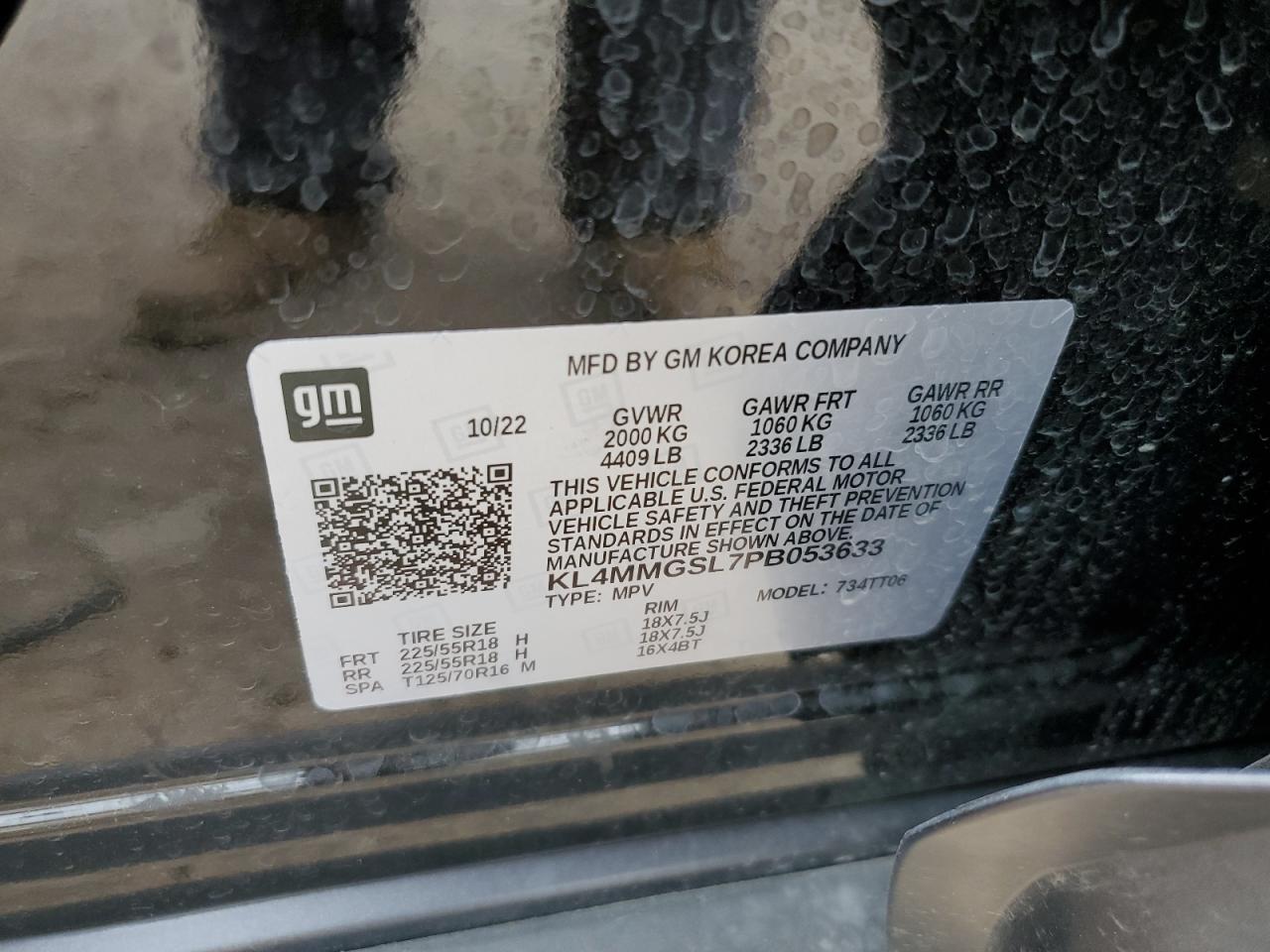 KL4MMGSL7PB053633 2023 Buick Encore Gx Essence