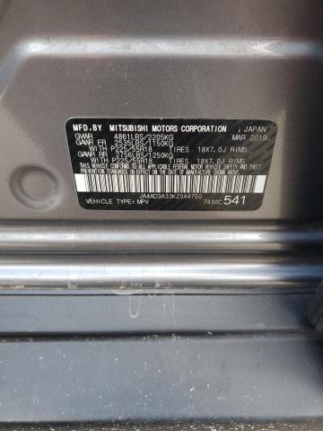 2019 Mitsubishi Outlander Se VIN: JA4AD3A33KZ044750 Lot: 59634844