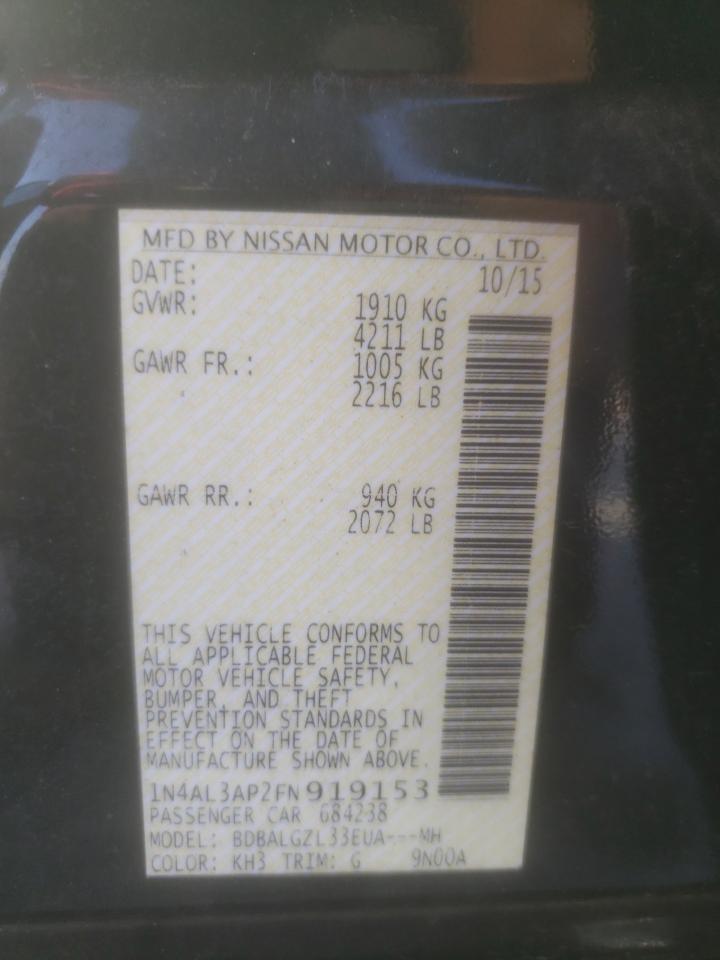 1N4AL3AP2FN919153 2015 Nissan Altima 2.5