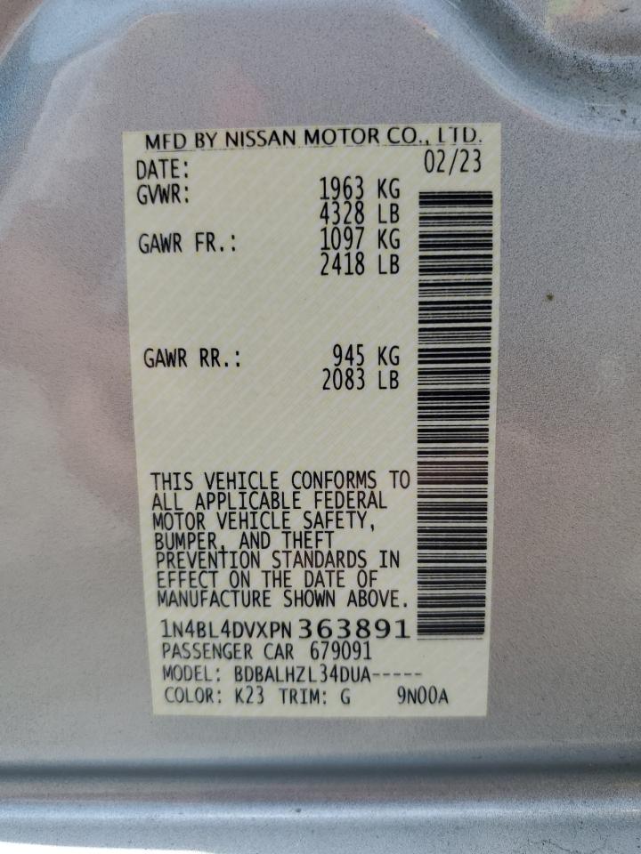 1N4BL4DVXPN363891 NISSAN ALTIMA 2023