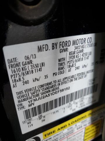 2013 Ford Expedition Limited VIN: 1FMJU2A51DEF58152 Lot: 59920014