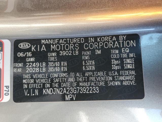 2016 Kia Soul VIN: KNDJN2A23G7392233 Lot: 58451754