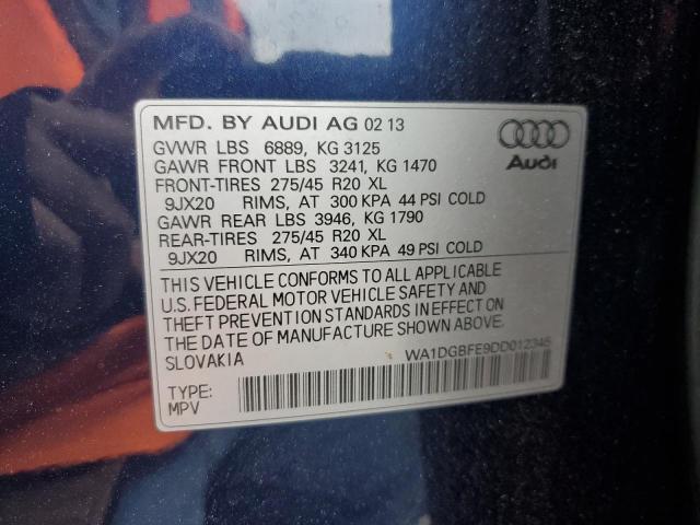 2013 Audi Q7 Prestige VIN: WA1DGBFE9DD012345 Lot: 58304794