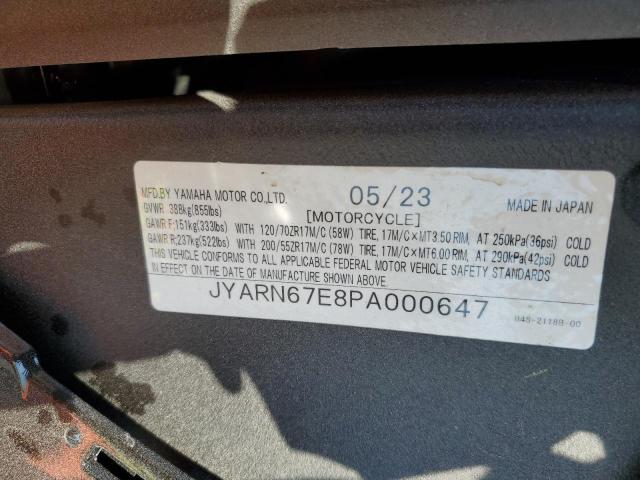 2023 YAMAHA YZFR1M JYARN67E8PA000647
