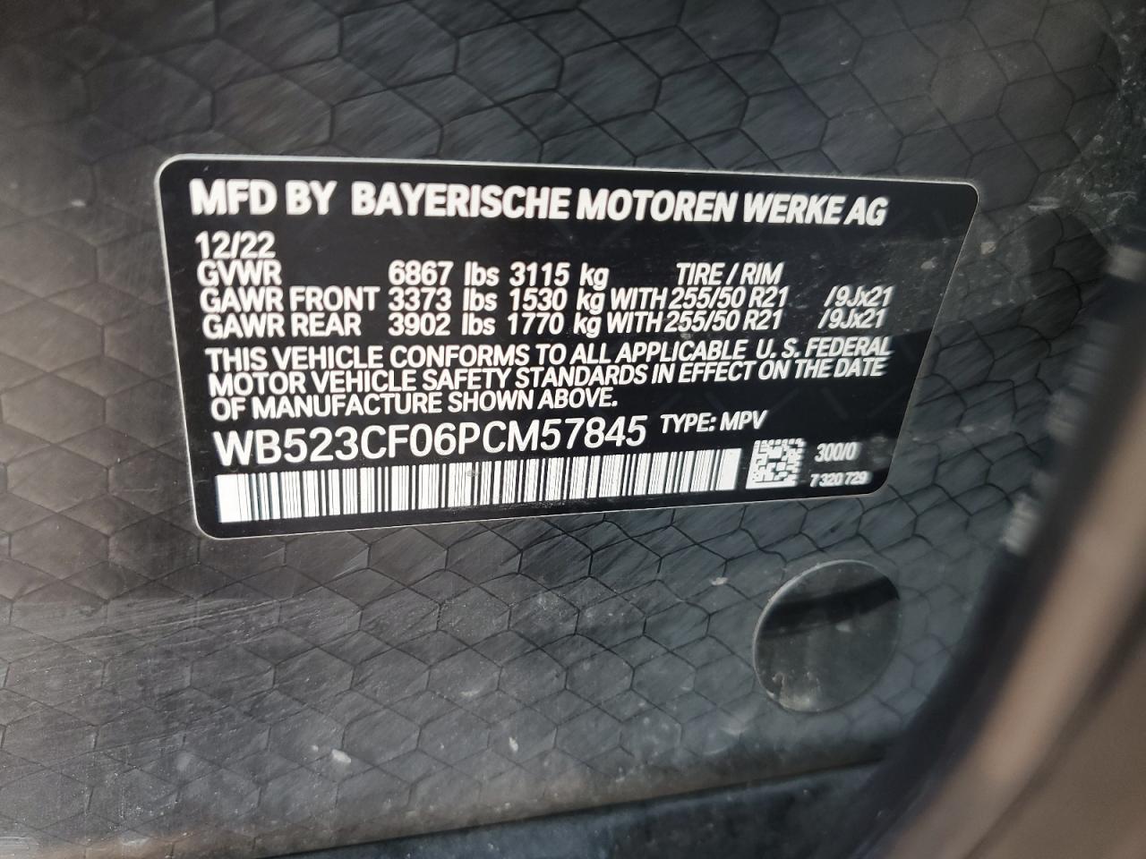 WB523CF06PCM57845 2023 BMW Ix xDrive50