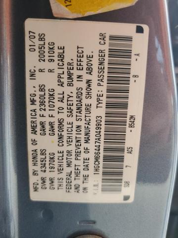 1HGCM66447A049903 2007 Honda Accord Se