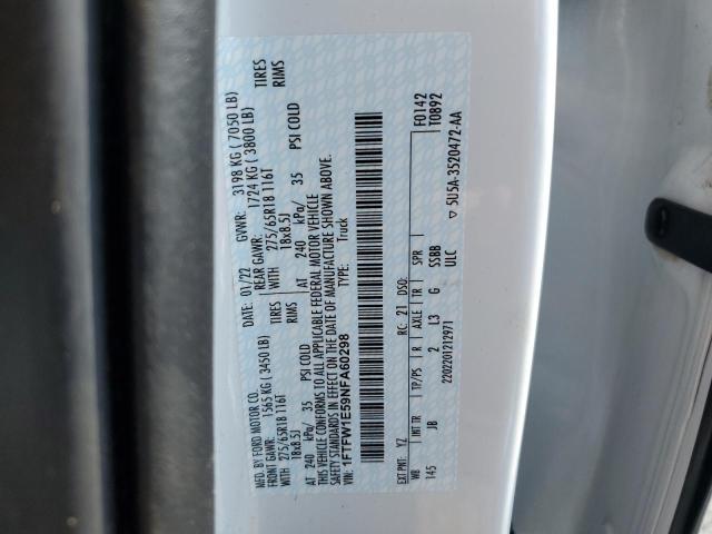 2022 FORD F150 SUPER - 1FTFW1E59NFA60298