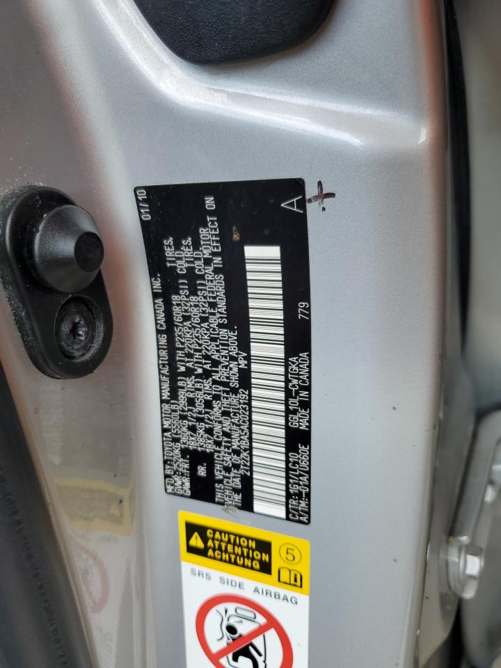 2T2ZK1BA5AC023192 2010 Lexus Rx 350