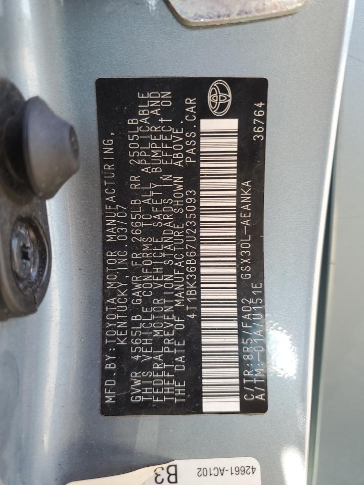 4T1BK36B67U235093 2007 Toyota Avalon Xl