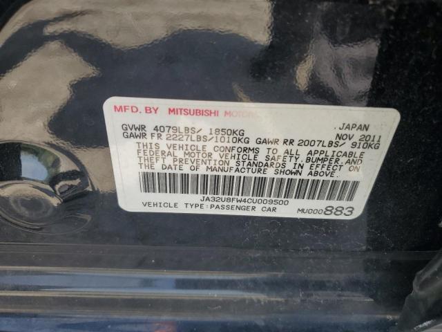 2012 Mitsubishi Lancer Gt VIN: JA32U8FW4CU009500 Lot: 58127784