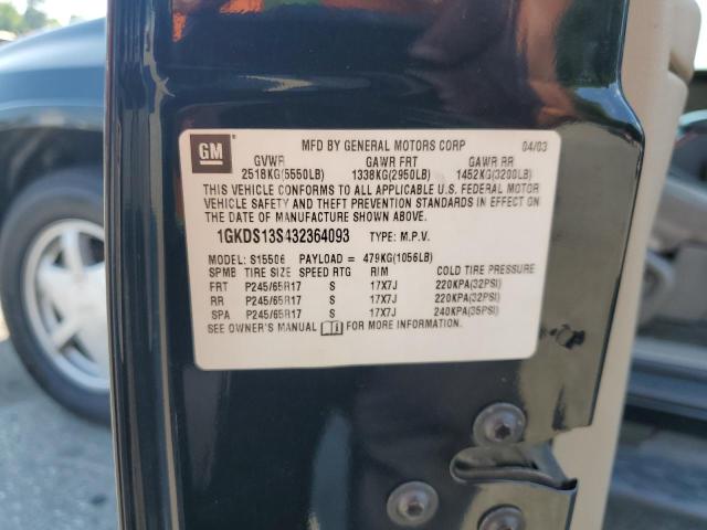 2003 GMC Envoy VIN: 1GKDS13S432364093 Lot: 58760574