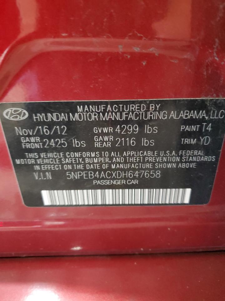 5NPEB4ACXDH647658 2013 Hyundai Sonata Gls