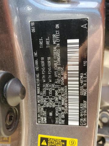 2016 Toyota Highlander Xle VIN: 5TDJKRFH7GS304644 Lot: 58311674