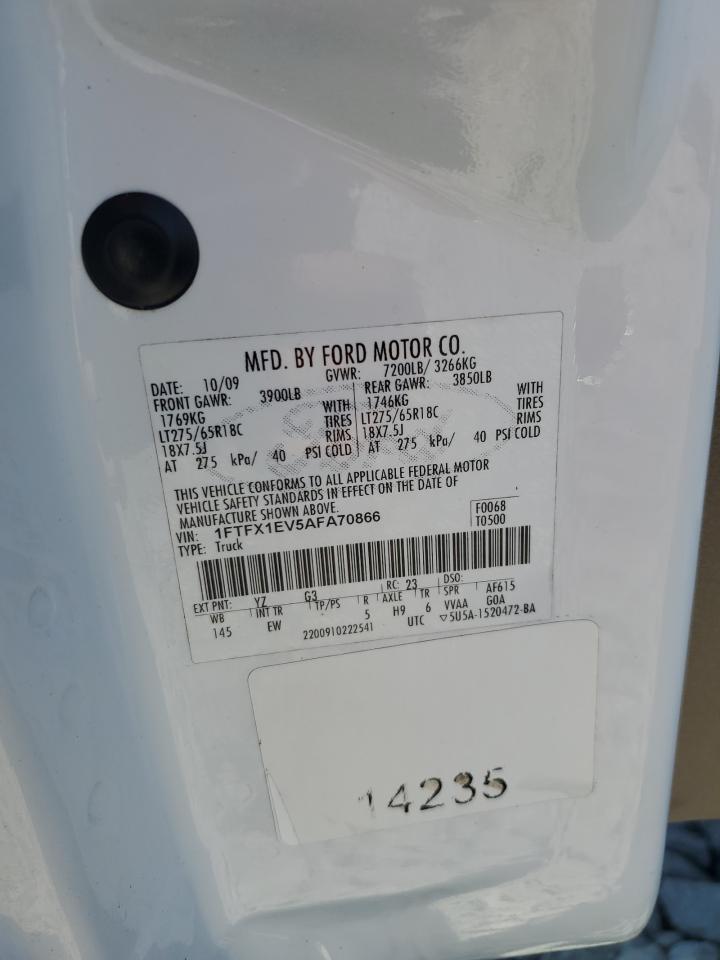 1FTFX1EV5AFA70866 2010 Ford F150 Super Cab