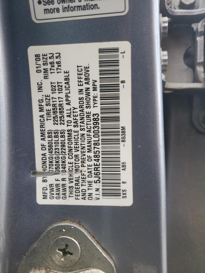 5J6RE48578L003983 2008 Honda Cr-V Ex