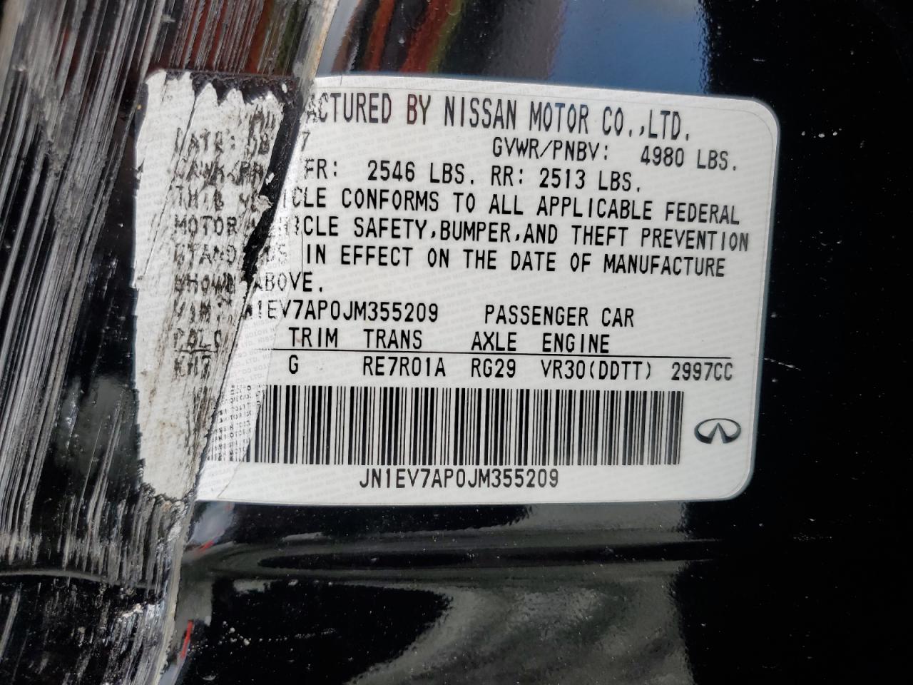 JN1EV7AP0JM355209 2018 Infiniti Q50 Luxe