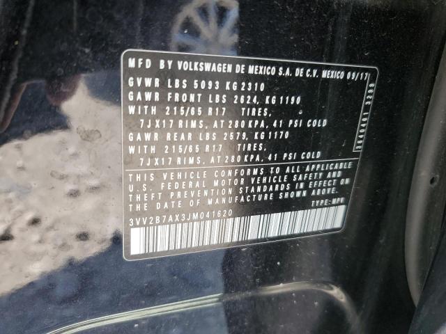2018 VOLKSWAGEN TIGUAN SE - 3VV2B7AX3JM041620