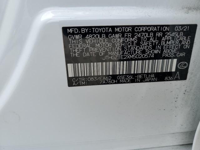 2021 Lexus Is 350 F-Sport VIN: JTHGZ1E2XM5020574 Lot: 58541454