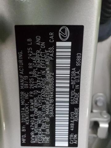 2019 Lexus Es 350 VIN: 58ABZ1B14KU050572 Lot: 57580304