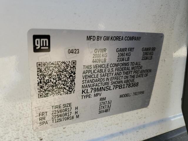 2023 Chevrolet Trailblazer Ls VIN: KL79MNSL7PB178368 Lot: 59294014