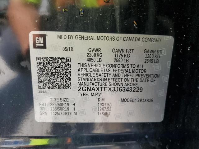 2GNAXTEX3J6343229 2018 CHEVROLET EQUINOX - Image 13