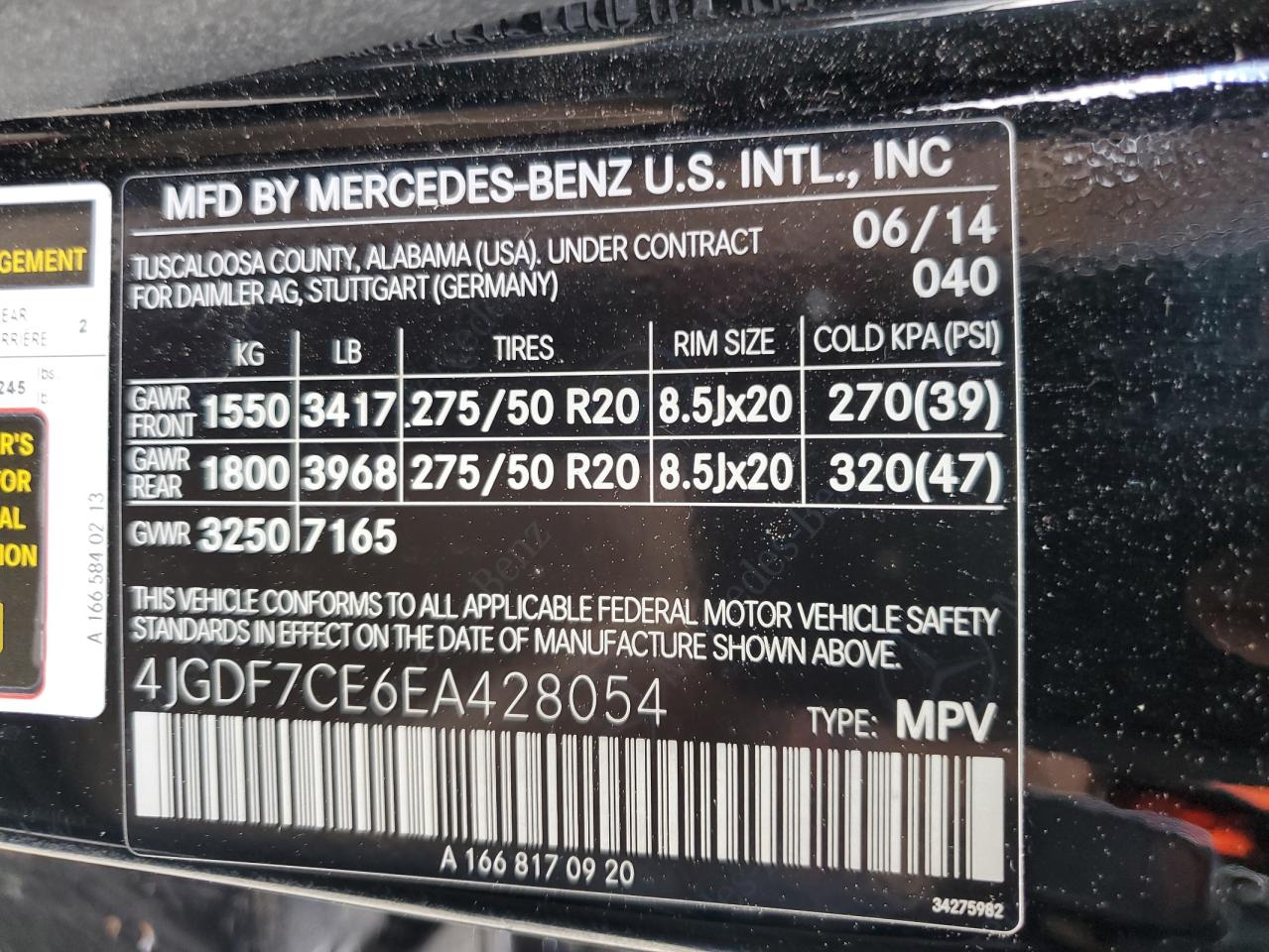 2014 Mercedes-Benz Gl 450 4Matic vin: 4JGDF7CE6EA428054