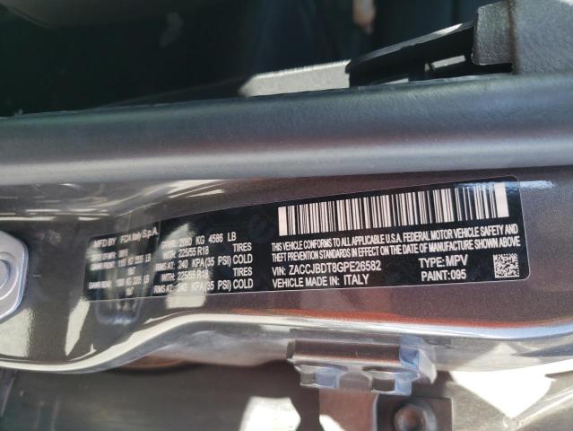 2016 Jeep Renegade Limited VIN: ZACCJBDT8GPE26582 Lot: 59840124