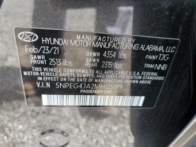 2021 Hyundai Sonata Se VIN: 5NPEG4JA2MH125199 Lot: 60677574