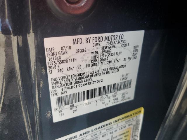 2010 Ford Expedition El Limited VIN: 1FMJK1K54AEB71072 Lot: 58694514