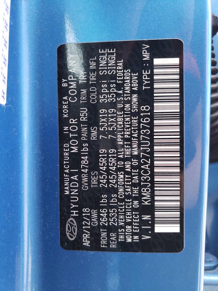 KM8J3CA27JU737618 2018 Hyundai Tucson Value