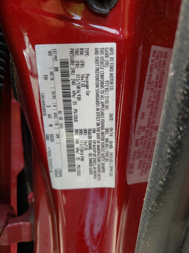 1FADP3F29EL418060 2014 Ford Focus Se