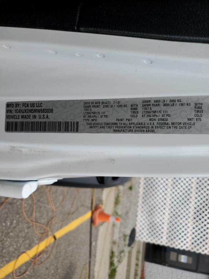 1C4HJXDN5MW683038 2021 Jeep Wrangler Unlimited Sport