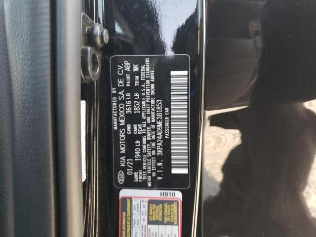 2021 Kia Rio Lx VIN: 3KPA24AD9ME381853 Lot: 59660494