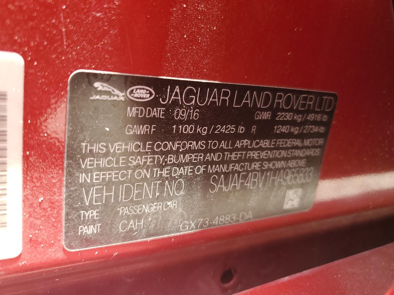 SAJAF4BV1HA965833 2017 Jaguar Xe R - Sport