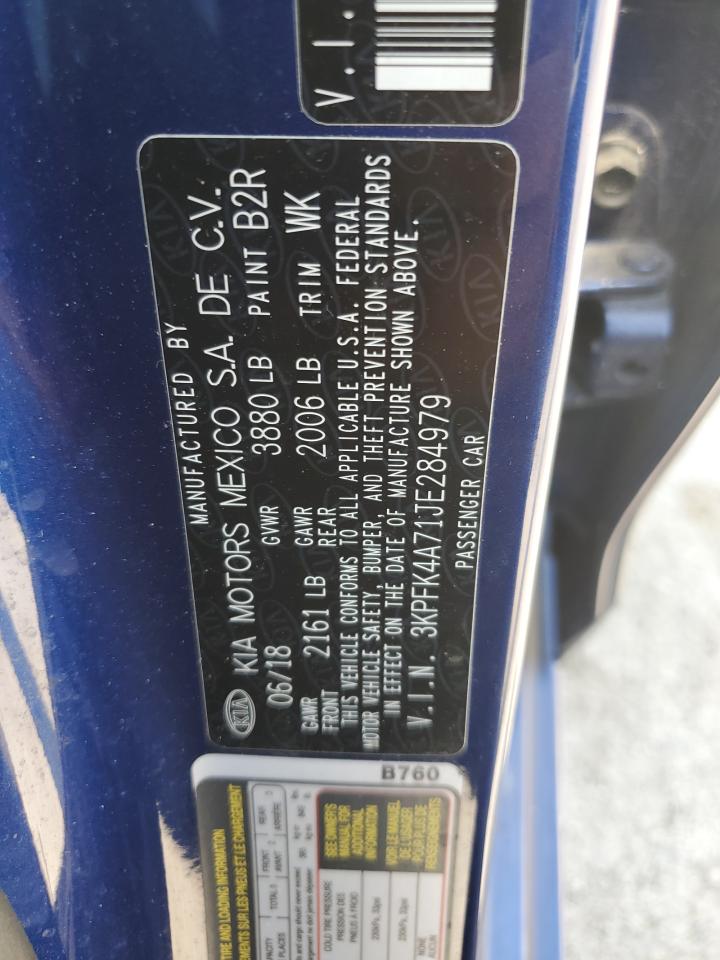 3KPFK4A71JE284979 2018 Kia Forte Lx