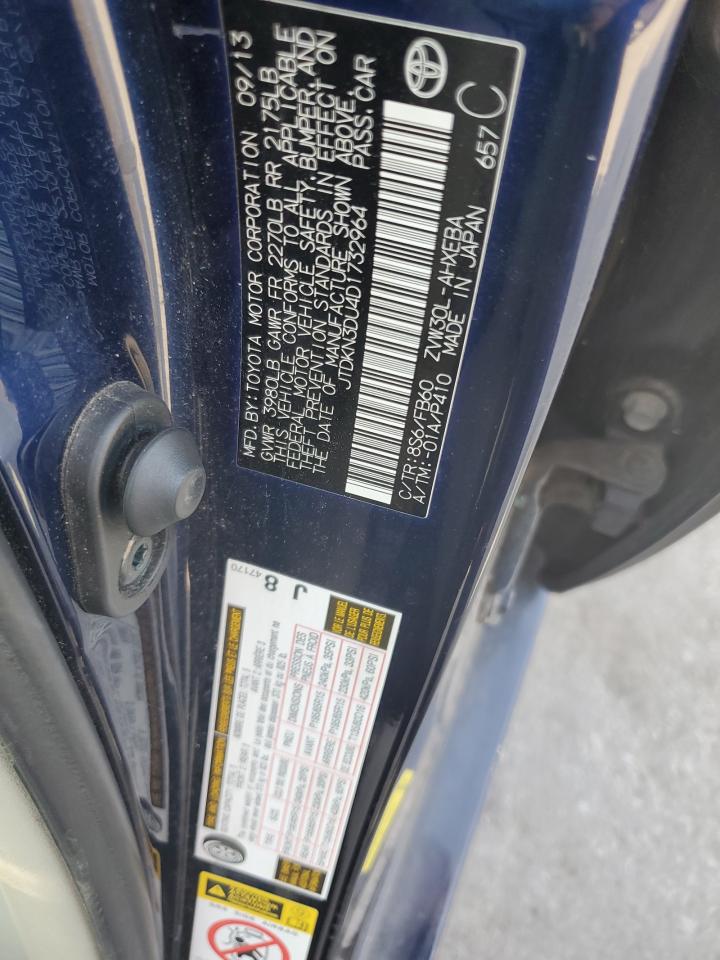 JTDKN3DU4D1732964 2013 Toyota Prius