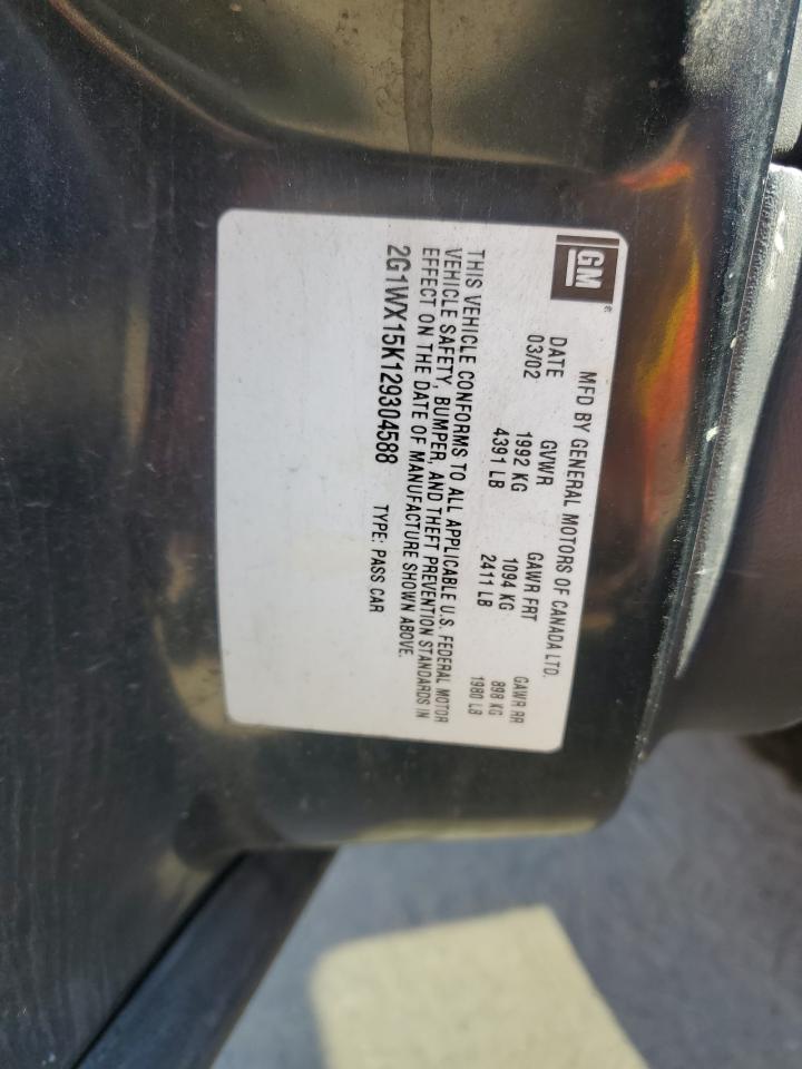 2G1WX15K129304588 2002 Chevrolet Monte Carlo Ss