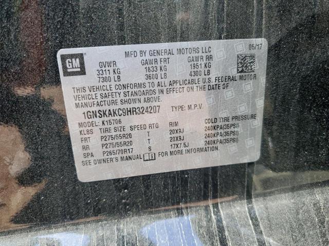 2017 Chevrolet Tahoe K1500 Ls VIN: 1GNSKAKC9HR324207 Lot: 61225354