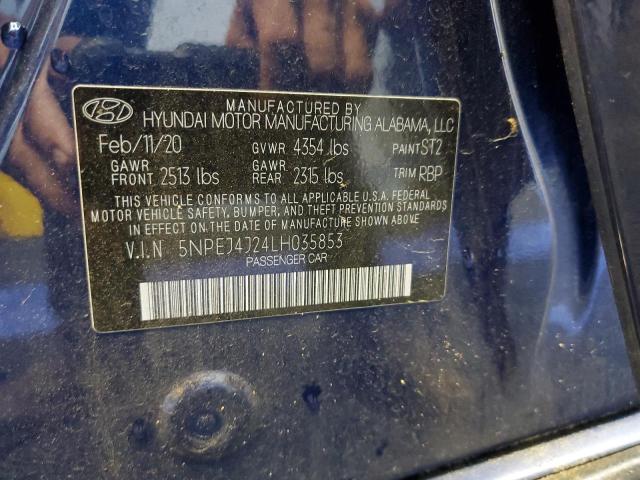 2020 Hyundai Sonata Sel Plus VIN: 5NPEJ4J24LH035853 Lot: 58126044
